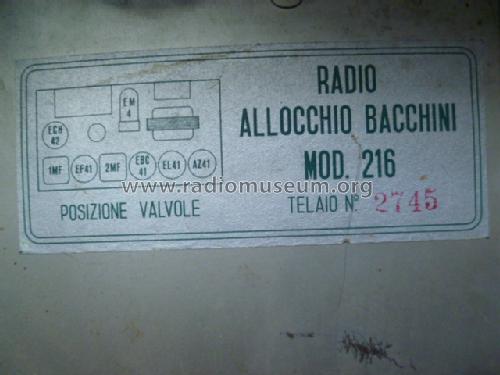 216; Allocchio Bacchini (ID = 1520663) Radio