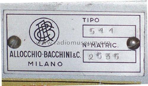 511; Allocchio Bacchini (ID = 1306138) Radio