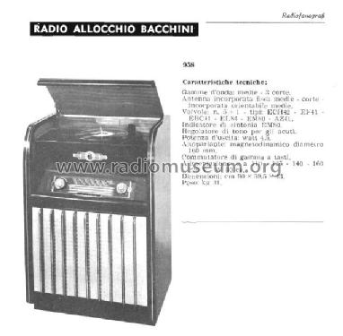 958; Allocchio Bacchini (ID = 2597746) Radio