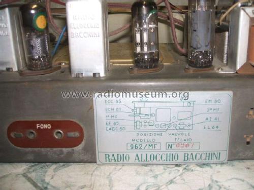 962MF; Allocchio Bacchini (ID = 750497) Radio