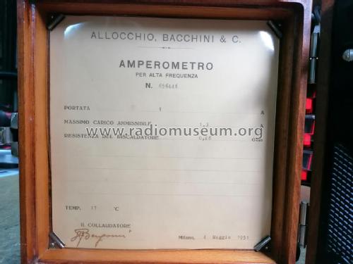 Amperometro per Alta Frequenza, Convertitore termico; Allocchio Bacchini (ID = 2652073) Equipment