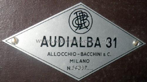 Audialba 31; Allocchio Bacchini (ID = 1071699) Ampl/Mixer