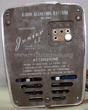 Junior II ; Allocchio Bacchini (ID = 549303) Radio