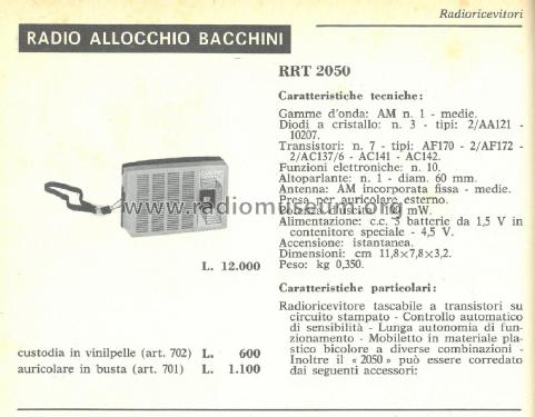 RRT 2050; Allocchio Bacchini (ID = 2866330) Radio