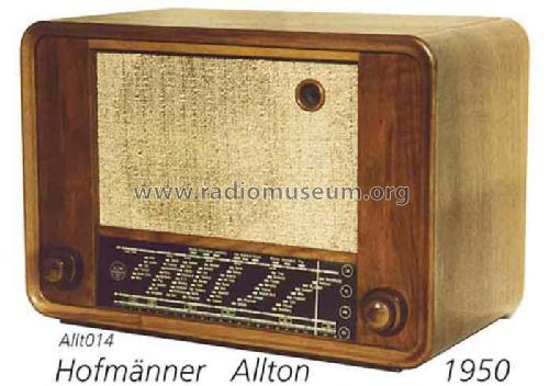 Hofmänner Allton; Allton Hersteller = (ID = 1346) Radio