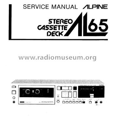 Alpage Stereo Cassette Deck AL-65; Alpine Electronics, (ID = 1783478) R-Player