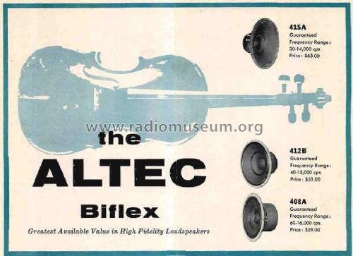 Biflex Speaker 415A; Altec Lansing Corp.; (ID = 2986355) Speaker-P