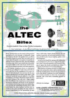 Biflex Speaker 415A; Altec Lansing Corp.; (ID = 2986360) Speaker-P