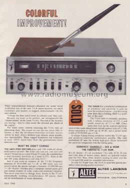 Solid State Stereo Music Center 711A; Altec Lansing Corp.; (ID = 1749635) Radio