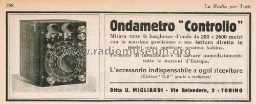 Ondametro 'Controllo' ; Alteradio - (ID = 2678879) Equipment