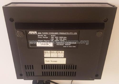 AM/FM Electronic Clock Radio B307; Amalgamated Wireless (ID = 2769752) Radio
