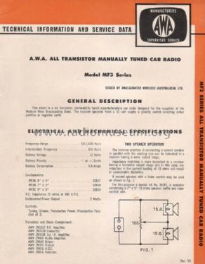 AWA Cruiser MF3 series; Amalgamated Wireless (ID = 1342029) Autoradio