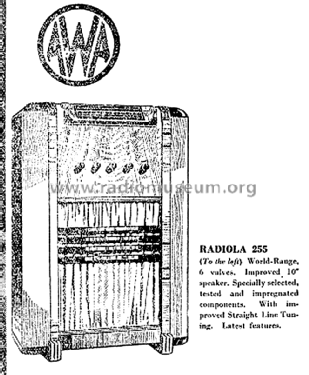 Radiola 255; Amalgamated Wireless (ID = 2959880) Radio