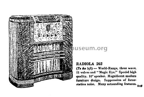 Radiola 262; Amalgamated Wireless (ID = 2959902) Radio