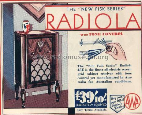 Radiola 45E C79; Amalgamated Wireless (ID = 2392690) Radio