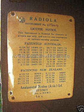 Radiola 46E Ch= C93; Amalgamated Wireless (ID = 2393814) Radio
