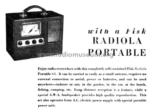 Radiola 63; Amalgamated Wireless (ID = 2069220) Radio
