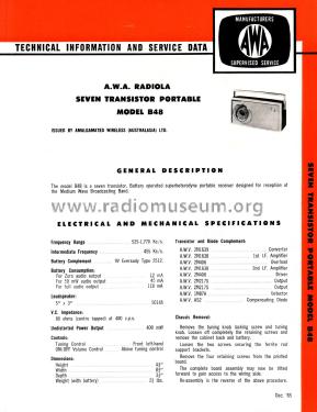 Radiola B48; Amalgamated Wireless (ID = 2689376) Radio