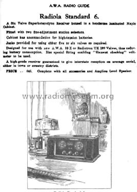 Radiola Standard Six C38; Amalgamated Wireless (ID = 2231094) Radio