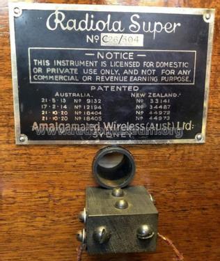 Radiola Super 6 C26; Amalgamated Wireless (ID = 2388428) Radio