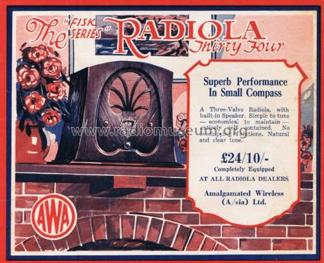 Radiola Thirty-Four Ch= C76; Amalgamated Wireless (ID = 1847218) Radio