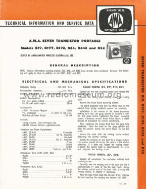 Radiola Transistor Seven B24Z; Amalgamated Wireless (ID = 3167139) Radio