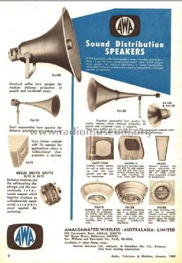 Speaker PA PA150/G/F ; Amalgamated Wireless (ID = 2398255) Speaker-P