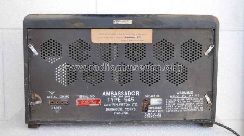 Ambassador 545; Ambassador brand, R. (ID = 839133) Radio