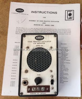 Code Practice Oscillator - CW Monitor OM - OMK; American Electronics (ID = 1853060) Ausrüstung