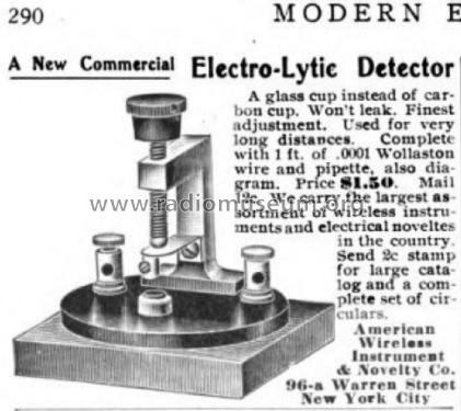 Electro-Lytic Detector ; American Wireless (ID = 2059428) Radio part
