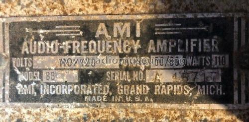 Audio-Frequency Amplifier BB; AMI Entertainment, (ID = 2716994) Ampl/Mixer