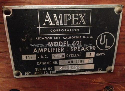 Amplifier-Speaker A 621; Ampex; San Carlos, (ID = 1951242) Ampl/Mixer