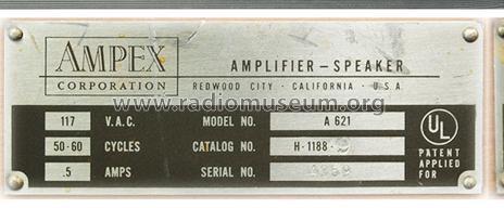 Amplifier-Speaker A 621; Ampex; San Carlos, (ID = 1951243) Ampl/Mixer