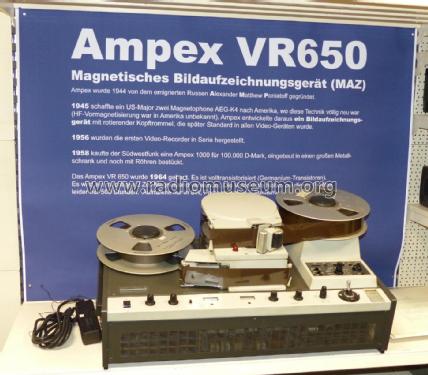 Video Tape Recorder - Magnetisches Bildaufzeichnungsgerät VR650; Ampex; San Carlos, (ID = 2021925) R-Player