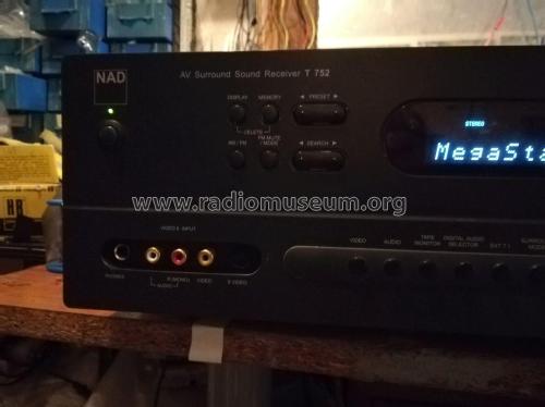 Audio Video Surround Sound Receiver T752; NAD, New Acoustic (ID = 2989107) Radio