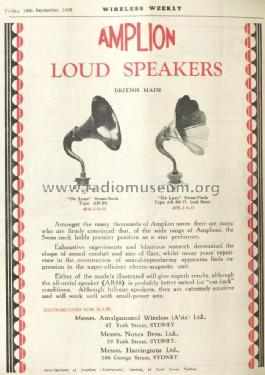 Deluxe Swan Neck Horn Loudspeaker AR88; Amplion, Alfred (ID = 2730307) Speaker-P
