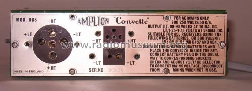 Convette DB3; Amplion, Alfred (ID = 406490) Strom-V