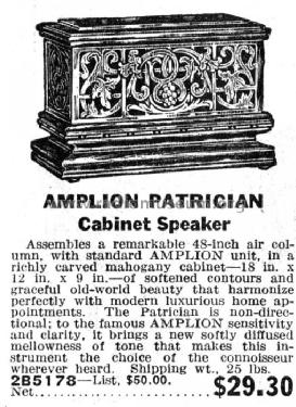 Patrician AA18; Amplion, Alfred (ID = 459032) Speaker-P