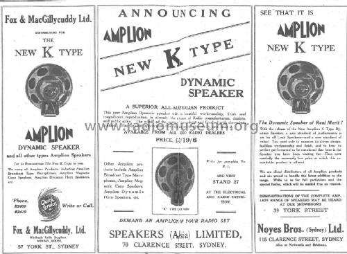 K; Amplion Australasia (ID = 2413817) Speaker-P