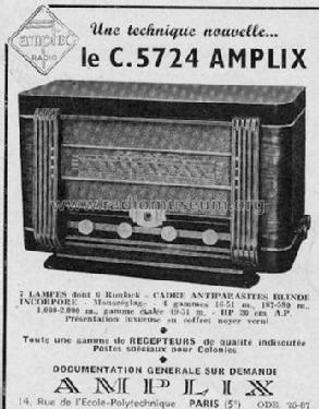 C5724; Amplix CGTVE; Paris (ID = 284212) Radio