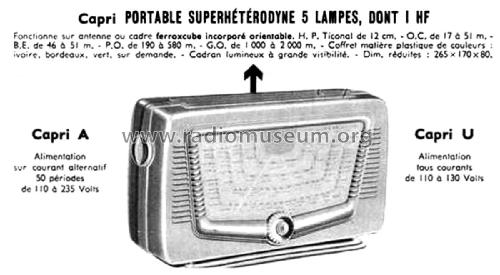 Capri U ; Amplix CGTVE; Paris (ID = 2168285) Radio