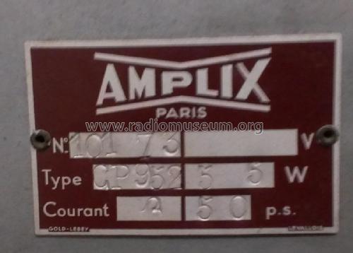 CP952; Amplix CGTVE; Paris (ID = 1745745) Radio