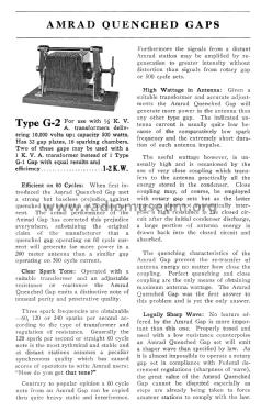 Amrad Quenched Gaps March 15, 1921 Bulletin Q; Amrad Corporation; (ID = 1850865) Paper