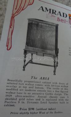 The Aria 81; Amrad Corporation; (ID = 1077824) Radio