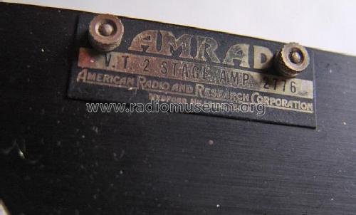 VT 2-Stage Amplifier No. 2776; Amrad Corporation; (ID = 1096954) Ampl/Mixer