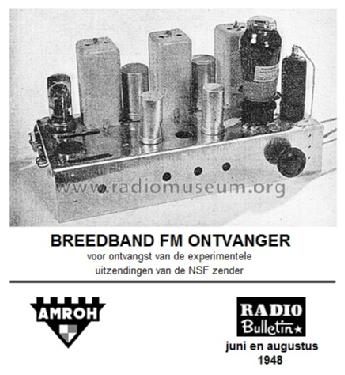 Breedband FM-ontvanger ; Amroh NV Radio (ID = 1592082) Radio