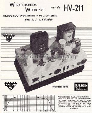 Hoofdversterker HV-211; Amroh NV Radio (ID = 2139129) Verst/Mix