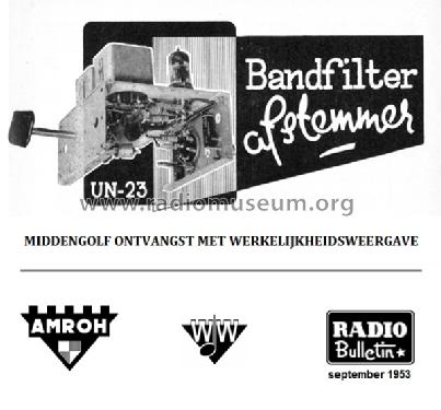 Bandfilter afstemmer UN-23; Amroh NV Radio (ID = 1327052) Radio