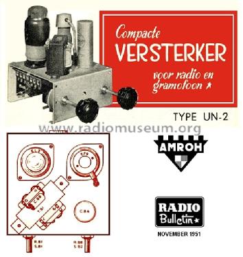 L.F. Versterker UN-2; Amroh NV Radio (ID = 1311154) Ampl/Mixer