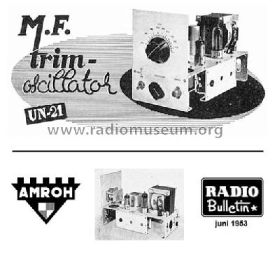 M.F. Trimoscillator UN-21; Amroh NV Radio (ID = 1321772) Ausrüstung